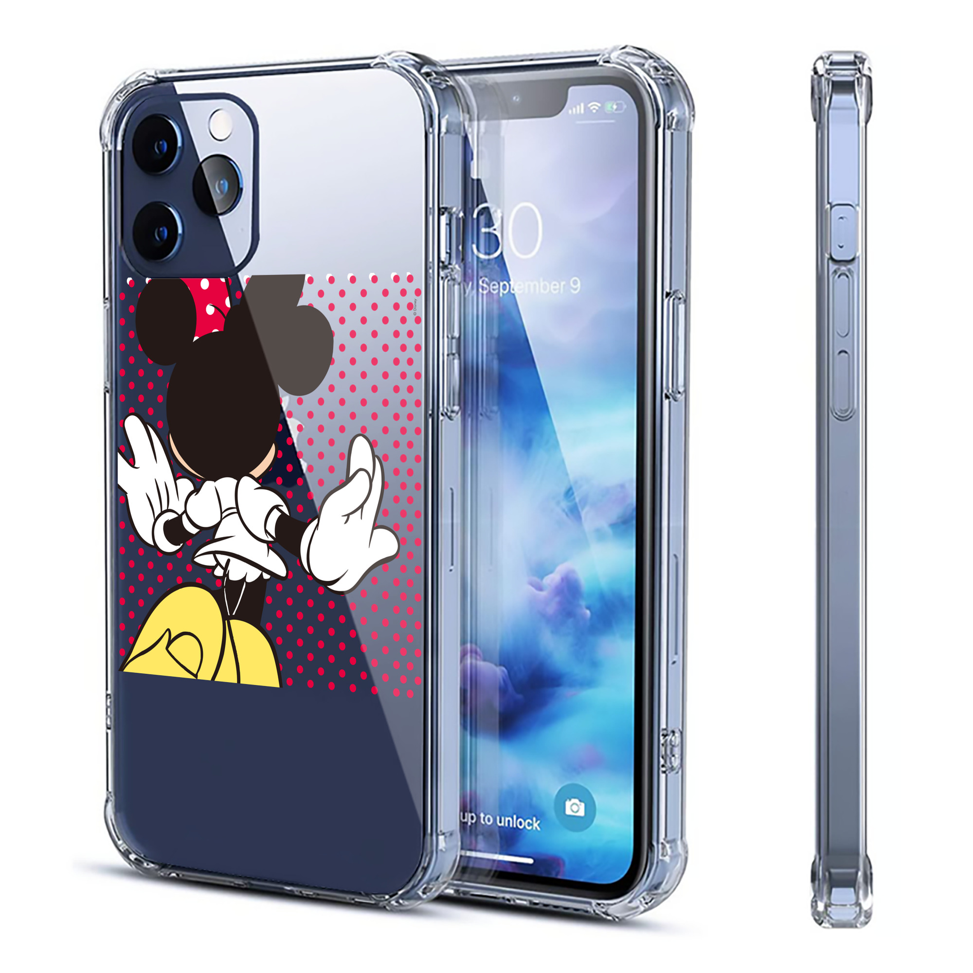 ミッキーマウス Mickey Mouse 【iPhone 12シリーズ対応】透明スマホケース（クリアソフトケース）